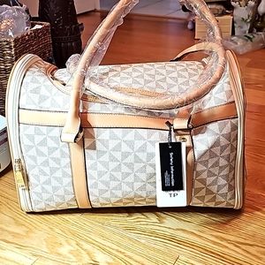 Designer Inspired Dog Travel Bag